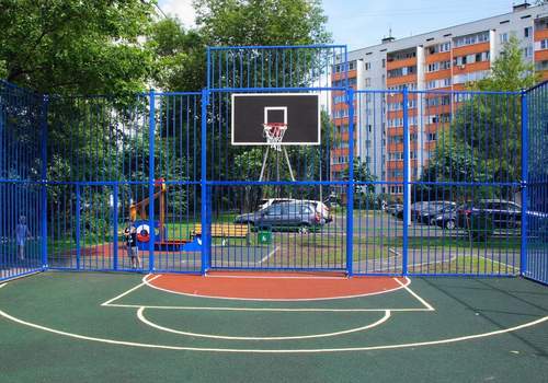 Забор Protect для баскетбольной площадки в Нягане